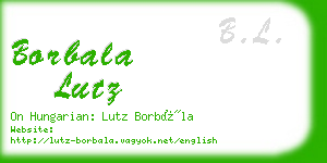 borbala lutz business card